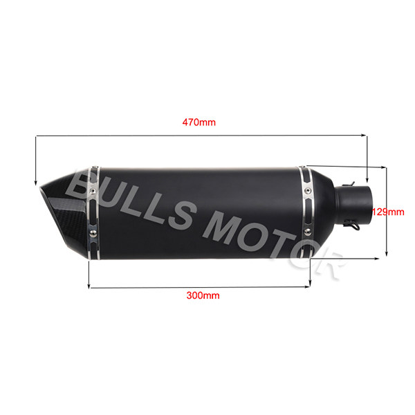 BM034CC-02 Bulls Motor design Carbon fiber Motorcycle Exhaust slip-on Exhaust Muffler Silencer